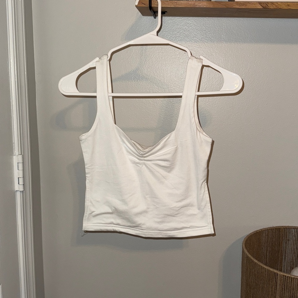 White Sleeveless Crop Top
